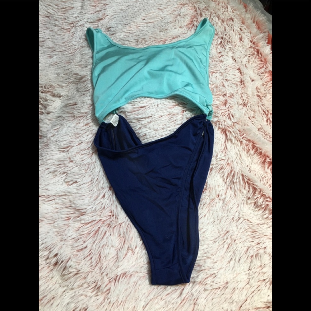 High waisted cropped  one piece swimsuit